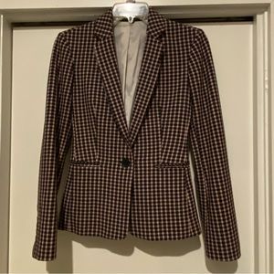 Plaid blazer pink & black